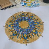 My project for course: Introduction to Islamic Art: Create Biomorphic Patterns. Painting, Pattern Design, Drawing, Watercolor Painting & Ink Illustration project by aluuu - 07.31.2022