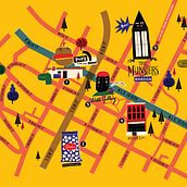 Waxahachie Map / D Magazine . % Miguel Monkc tarafından hazırlanan Geleneksel illüstras, on, Editor, al İllüstras, Ve on projesi - 08.02.2022