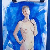 My project for course: The Human Figure in Watercolor. Traditional illustration, Fine Arts, Painting, Watercolor Painting, Realistic Drawing, and Figure Drawing project by Daniel Toll - 08.02.2022