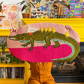 Croc n' Chicks. Design, Arts, Crafts, Fine Arts, Creativit, Interior Decoration, Fiber Arts, and Textile Design project by Hanna Eidson - 04.13.2023