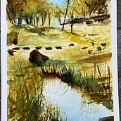 My project for course: Natural Landscapes in Watercolor. Fine Arts, Painting, and Watercolor Painting project by lynn_cox_1 - 08.02.2022