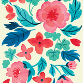 My project for course: Vibrant Floral Patterns with Watercolors. Traditional illustration, Pattern Design, Watercolor Painting, and Botanical Illustration project by raven warner - 08.02.2022