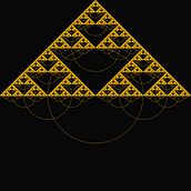 Recursive Circle Fractal. Web Development, Programming, IT, Web Design, Creativit, Digital Illustration, and JavaScript project by Luiz Gustavo Eburneo - 07.25.2022