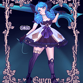 Gwen - League of Legends FanArt . % Alejandra Moreno tarafından hazırlanan Geleneksel illüstrasyon, Ve Video Oyunları projesi - 08.02.2022