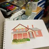 Melton Heritage Courthouse. Een project van Traditionele illustratie van Taneesha Morgan - 19.07.2022