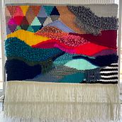My project for course: Introduction to Frame Loom Tapestry. Accessor, Design, Decoration, Fiber Arts, Weaving, and Textile Design project by Светлана Огурцова - 08.03.2022
