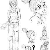 Mein Kursprojekt: Die Kunst des Mangas: Zeichne originelle Figuren - Jenny. Character Design, Pencil Drawing, Drawing, Ink Illustration, and Manga project by gurenge - 08.03.2022
