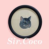 Needle painting: Sir Coco. Embroider, Naturalistic Illustration, and Textile Design project by Rosa - 08.03.2022