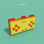 Control de Videojuegos Retro Ein Projekt aus dem Bereich Design, 3D, Spieldesign, 3-D-Design, Concept Art und Spielzeugdesign von carlosrdzart - 09.08.2022