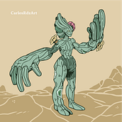 Mujer Cactus Ein Projekt aus dem Bereich Design, Traditionelle Illustration, Design von Figuren und Digitale Illustration von carlosrdzart - 08.08.2022