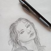 My project for course: Portrait Sketchbooking: Explore the Human Face. Sketching, Drawing, Portrait Drawing, Artistic Drawing, and Sketchbook project by cecelia04w - 08.03.2022