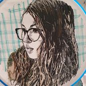 Helena - embroidered portrait  . % Nina Gotua tarafından hazırlanan Nakış, Ve Tekstil Tasarımı projesi - 08.04.2022