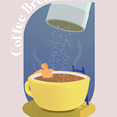 Coffee Break (My project for course: Dynamic Vector Illustration: Keys to Color and Composition). Traditional illustration, Vector Illustration, Digital Illustration, and Editorial Illustration project by Jose Marie M. Villas - 08.02.2022