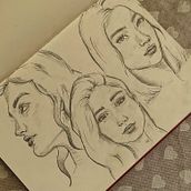 Mi primer Proyecto de Retrato. Sketching, Drawing, Portrait Drawing, Artistic Drawing, and Sketchbook project by la_artista_del_lunar - 08.04.2022