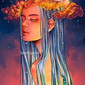 Mi proyecto del curso: Retratos digitales de fantasía con Photoshop. Traditional illustration, Drawing, Digital Illustration, Portrait Drawing, Digital Drawing, and Digital Painting project by vanesa_polet - 08.03.2022