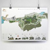 MAPA JARDINES DE ABAMA RESORT. Traditional illustration, Graphic Design, and Architectural Illustration project by Carolina Fernández - 06.16.2021