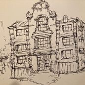 Mijn project van de cursus: Creëer expressieve architecturale schetsen. Sketching, Drawing, Architectural Illustration, Sketchbook & Ink Illustration project by n_hallingse - 08.05.2022