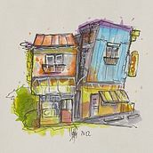 My project for course: Expressive Architectural Sketching with Colored Markers. Un progetto di Bozzetti, Disegno, Illustrazione architettonica, Sketchbook e Illustrazione con inchiostro di Hilton - 30.07.2022