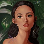 Mi proyecto del curso: Personajes femeninos poderosos: ilustra la diversidad. Traditional illustration, Painting, Digital Illustration, Digital Drawing, and Digital Painting project by Isis Rodriguez - 08.05.2022