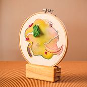 Mi proyecto del curso: Técnicas básicas de bordado y acuarela. Painting, Watercolor Painting, Embroider, and Textile Design project by Lisbeth Farfán Chávez - 08.05.2022