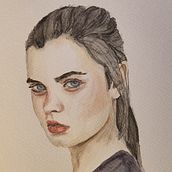 My project for course: Watercolor Portrait from a Photo. Ilustração tradicional, Pintura em aquarela, e Desenho de retrato projeto de Karen Korby - 04.08.2022