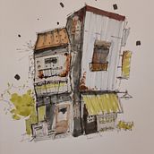 Expressive Architectural Sketching with Colored Markers. Drawing project by Brett Payne-Rhodes - 08.05.2022