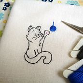 Gatinho em bordado livre. Projekt z dziedziny Craft i  Haft użytkownika camilamhs - 06.08.2022