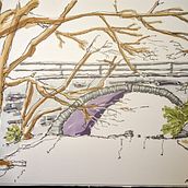 Winter Bridge. Sketching project by Aaron Fultz - 08.06.2022