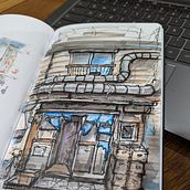 My project for course: Expressive Architectural Sketching with Colored Markers. Sketching, Drawing, Architectural Illustration, Sketchbook & Ink Illustration project by nicholaspaxfarr - 08.06.2022