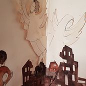 the story of Samir - pop up book, with story telling, about a child refugee from Syria. Un progetto di Illustrazione tradizionale e Costume design di Erica Sapir - 06.08.2022