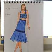 Meu projeto do curso: Ilustração de croqui de moda. Un progetto di Illustrazione tradizionale, Bozzetti, Fashion design, Disegno digitale e Illustrazione di moda di stephanie dos santos claudio - 23.01.2022