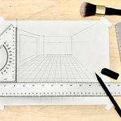 My project for course: Architectural Drawing: The Single-Point Perspective. Un projet de Design , Architecture, Pa, sagisme et Illustration architecturale de Rachel Rogue - 06.08.2022