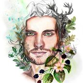 My project for course: Illustrated Portrait in Watercolor. Un progetto di Illustrazione tradizionale, Belle arti, Pittura, Disegno, Pittura ad acquerello, Disegno di ritratti e Disegno artistico di Bethany Kelly - 07.08.2022