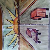 Atardecer en la carretera. Design project by Marta Carramolino Valle - 08.07.2022