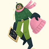 Funny astronaut - Character design. Traditional illustration project by azhaivoronka - 08.07.2022