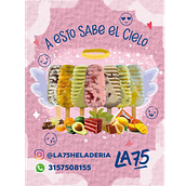 Habladores La 75 Heladería. Traditional illustration, Advertising, Design, Motion Graphics, and Photograph project by Laura Silva - 07.24.2022