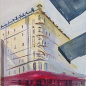 My project for course: Architectural Sketching with Watercolor and Ink. Sketching, Drawing, Watercolor Painting, Architectural Illustration, Sketchbook & Ink Illustration project by Yatri Dave-Vitekar - 08.08.2022