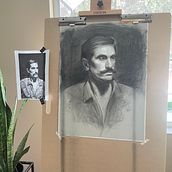 My project for course: Realistic Portraits Using Charcoal. Traditional illustration, Fine Arts, Drawing, Portrait Drawing, and Realistic Drawing project by lotte_volmer - 08.08.2022
