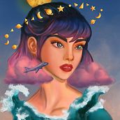 My project for course: Digital Fantasy Portraits with Photoshop. Traditional illustration, Drawing, Digital Illustration, Portrait Drawing, Digital Drawing, and Digital Painting project by Sarana - 08.08.2022