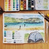 My project for course: Watercolor Travel Journal. Traditional illustration, Watercolor Painting, Architectural Illustration, and Sketchbook project by alicecarollinwonderland - 08.08.2022