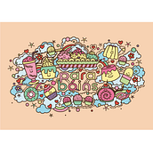 Meu projeto do curso: Ilustração vetorial com estilo doodles - Parabóins. Traditional illustration, Vector Illustration, and Digital Illustration project by Ana Tuyama - 07.31.2022