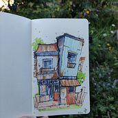My project for course: Expressive Architectural Sketching with Colored Markers. Sketching, Drawing, Architectural Illustration, Sketchbook & Ink Illustration project by fenna1706 - 08.08.2022