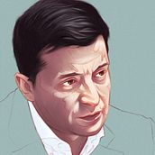 Volodymyr Zelenskyy. Een project van Traditionele illustratie van James Birks - 15.03.2022