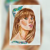  Rocío: curso retrato ilustrado en acuarela . Un projet de Illustration traditionnelle de María del Rocío García Rodríguez de Mondelo - 31.12.2020