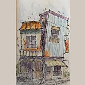 My project for course: Expressive Architectural Sketching with Colored Markers. Sketching, Drawing, Architectural Illustration, Sketchbook & Ink Illustration project by abdulmalik_m_s - 08.11.2022