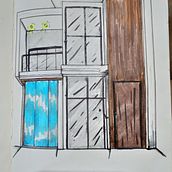 um dos meus desenho arquitetônico . Traditional illustration, and Architecture project by Lucas Gomes da Penha - 08.11.2022