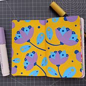 My project for: Botanical Patterns in a Sketchbook. Ilustração tradicional, Pattern Design, Ilustração botânica, e Sketchbook projeto de Abigail Holden - 11.08.2022