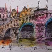 Lambeth Bridge, London. Un projet de Artisanat , et Peinture de Wendy Parker - 11.08.2022