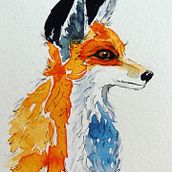 Red Fox . Een project van Aquarelschilderen van Joy Leaphart - 11.08.2022