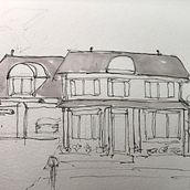 My project for course: Expressive Architectural Sketching with Colored Markers. Un projet de Esquisse , Dessin, Illustration architecturale, Carnet de croquis et Illustration à l'encre de Steve - 12.08.2022